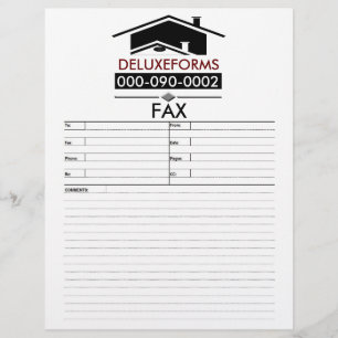 Black Roof Fax Letterhead Template