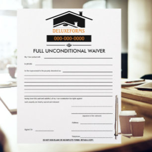 Black Roof Full Unconditional Waiver Form