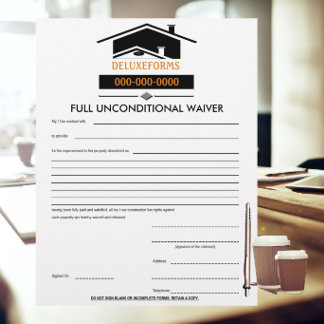 Black Roof Full Unconditional Waiver Form