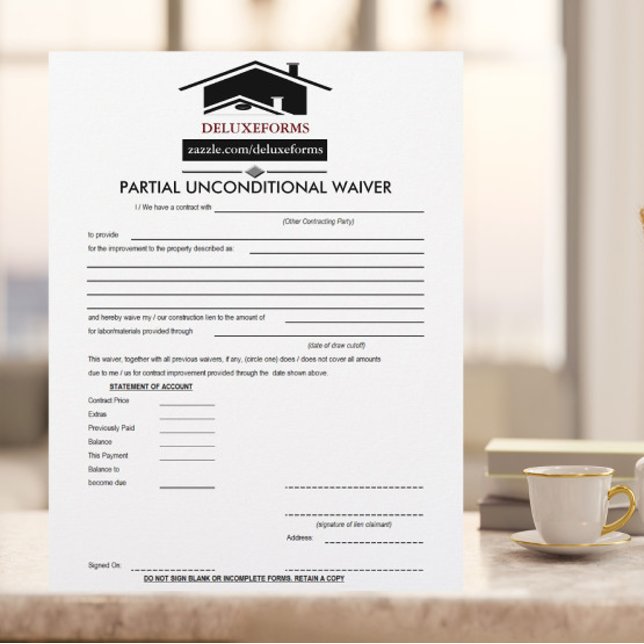 Black Roof Partial Unconditional Waiver Form (Creator Uploaded)