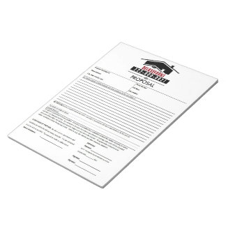 Black Roof Proposal Notepad
