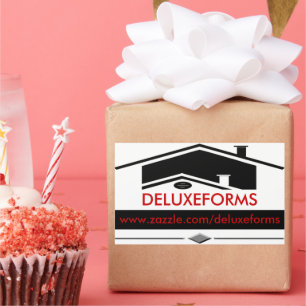 Black Roof Rectangular Sticker