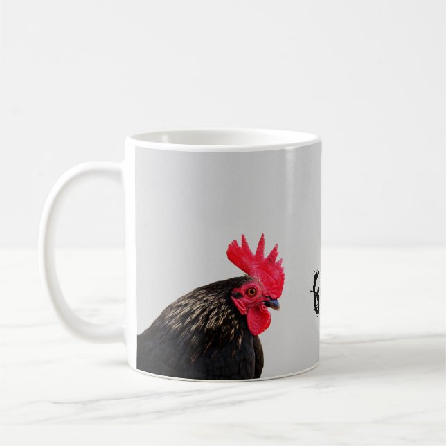 Black Rooster - Good Morning - Customisable Coffee Mug (Left)