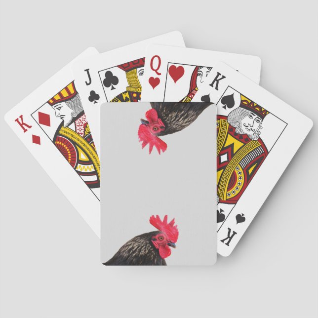 Black Rooster  Playing Cards (Back)