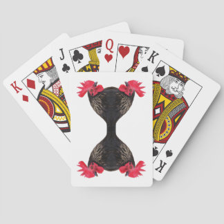 Black Rooster Playing Cards