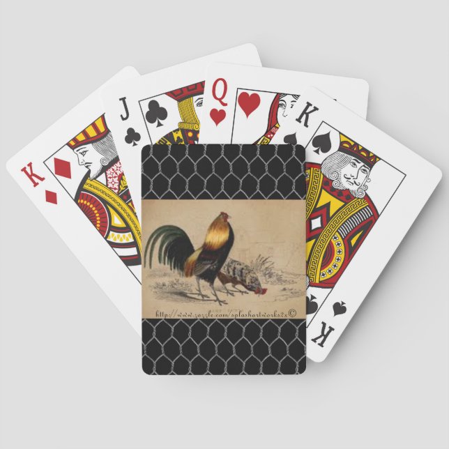 "Black Rooster" Playing Cards (Back)