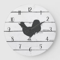 Black Rooster Rustic Shiplap Farmhouse Decor