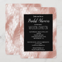 Black Rose Blush Pink White Snake Skin