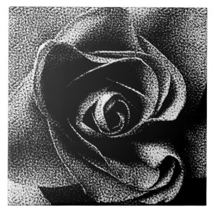 BLACK ROSE CERAMIC TILE