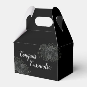Black Rose Dark Gothic Graduation Party Favour Box