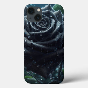 Black Rose Floral iPhone 13 Case