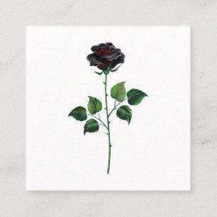 Black rose flower appointment card