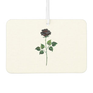 Black rose flower car air freshener