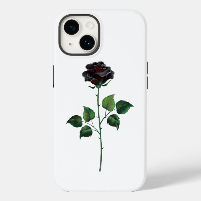 Black rose flower Case-Mate iPhone case (Back)
