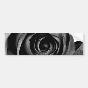 Black Rose Flower Floral Decorative Vintage Bumper Sticker