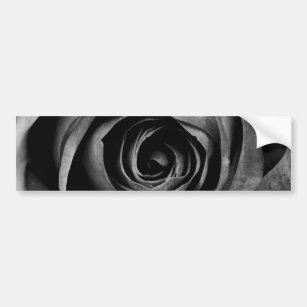 Black Rose Flower Floral Decorative Vintage Bumper Sticker