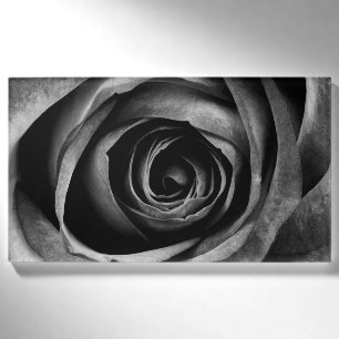 Black Rose Flower Floral Decorative Vintage Name Tag