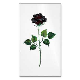 Black rose flower 	Magnetic business card