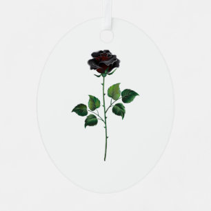 Black rose flower metal tree decoration