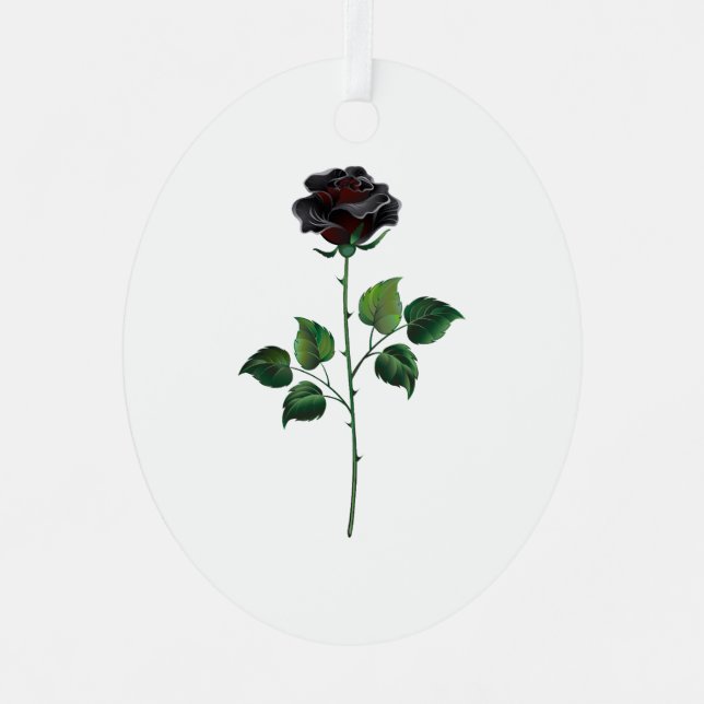 Black rose flower metal tree decoration (Front)