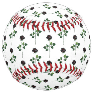 Black rose flower softball