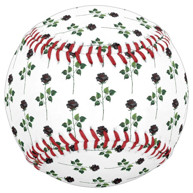Black rose flower softball (Front)