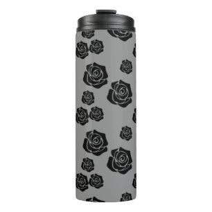 Black Rose Garden Flower Lover Gardening Gardener Thermal Tumbler