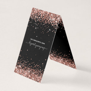 Black Rose Gold Glitter 2 Necklace Display Cards