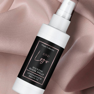 Black & Rose Gold Logo Room Spray Bottle Label