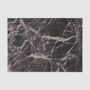 Black & Rose Gold Pink Glitter Marble Glam Trendy Tissue Paper