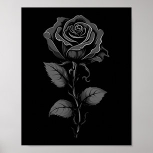 Black Rose Graphic Premium Tri-blend  Poster