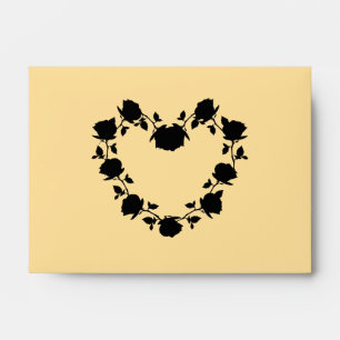 Black Rose heart Envelope