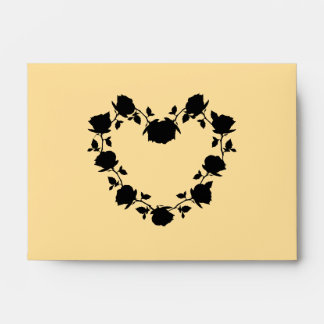 Black Rose heart Envelope