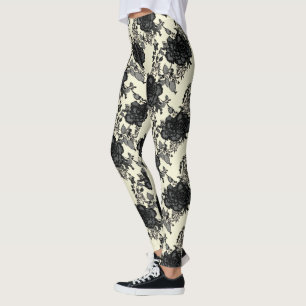 Black Rose Lace Leggings