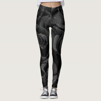black rose leggings for outdoor