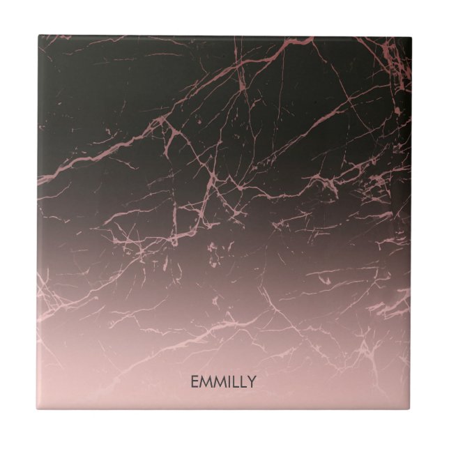 Black Rose Marble Ceramic Tile (Front)