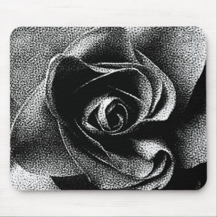 BLACK ROSE MOUSE PAD