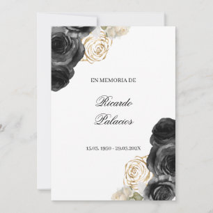 black rose obituary spanish invitation