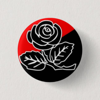 Black Rose of anarchism pin