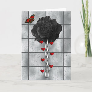Black Rose Of Love Holiday Card
