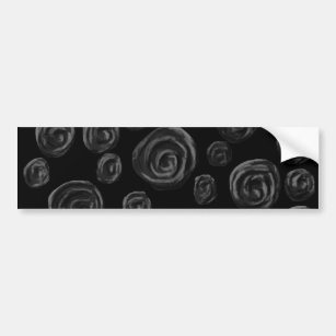 Black Rose Pattern Design. Bumper Sticker