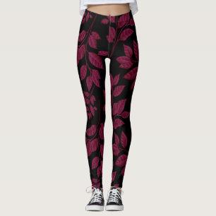 Black/Rose Quilt Women's Leggings