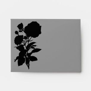 Black Rose Silhouette A2 Envelopes
