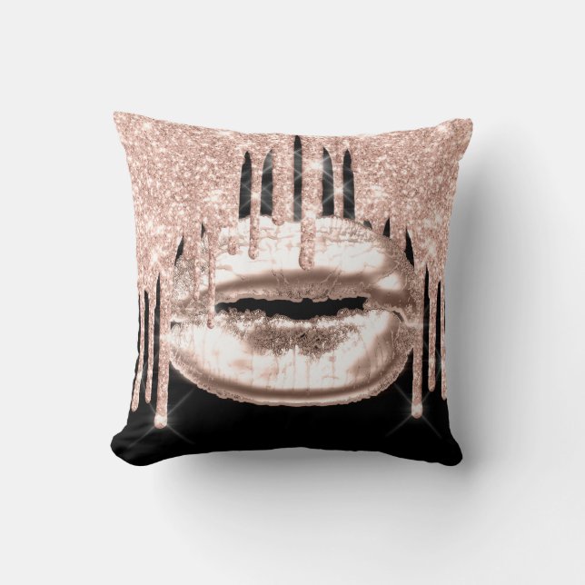 Black Rose Spark Mermaid  Kiss Bride 16th Cushion (Front)