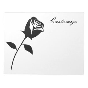 Black Rose Valentine Flower Thunder_Cove  Notepad