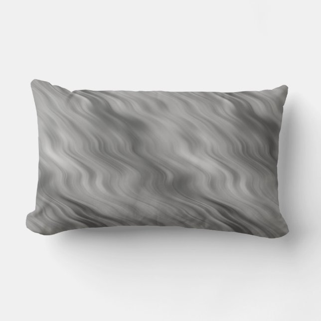 Black Rose Wavy Texture Lumbar Cushion (Front)