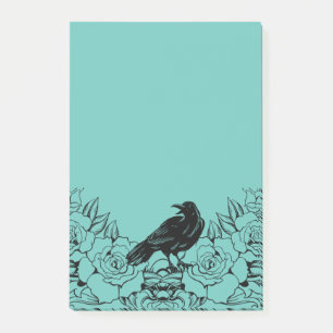 Black Roses and Raven Post-it Notes