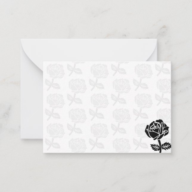 Black Roses Blank Card (Front)