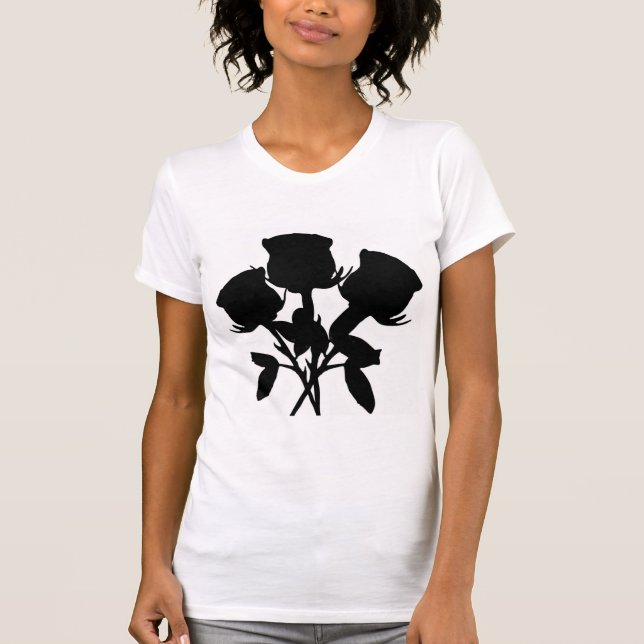 Black Roses Blouse T-Shirt (Front)