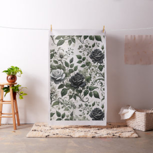Black roses fabric